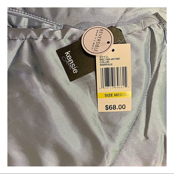 NEW KENSIE Vest Satin Reversible Quilted Vest NEW WITH TAGS Size M - Picture 7 of 9